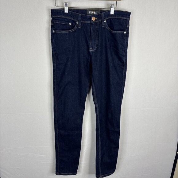 DUER L2X Performance Slim Fit Jeans Men’s 32x32 Dark Wash Stretch Denim - Picture 2 of 9